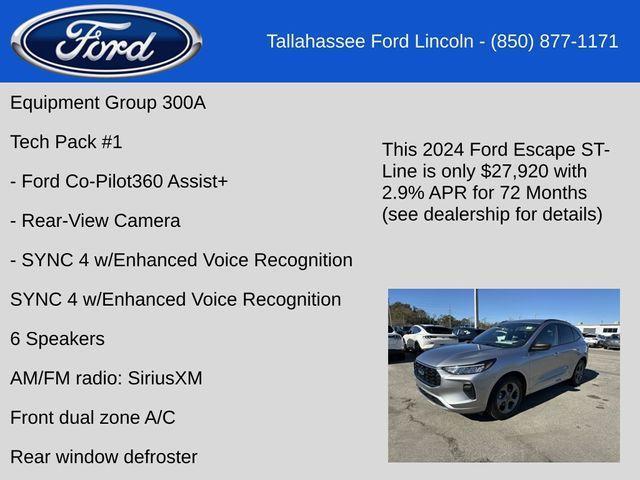 new 2024 Ford Escape car, priced at $27,920