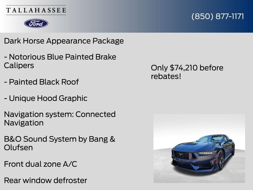 new 2025 Ford Mustang car, priced at $74,210
