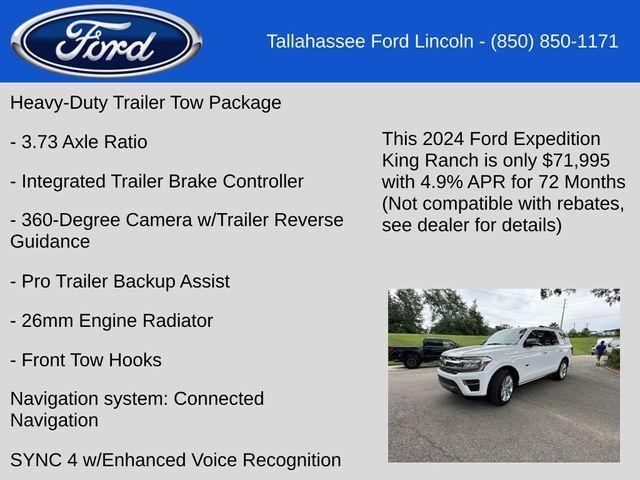 new 2024 Ford Expedition car, priced at $71,995