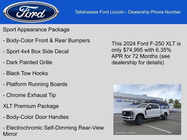 new 2024 Ford F-250 car, priced at $73,995