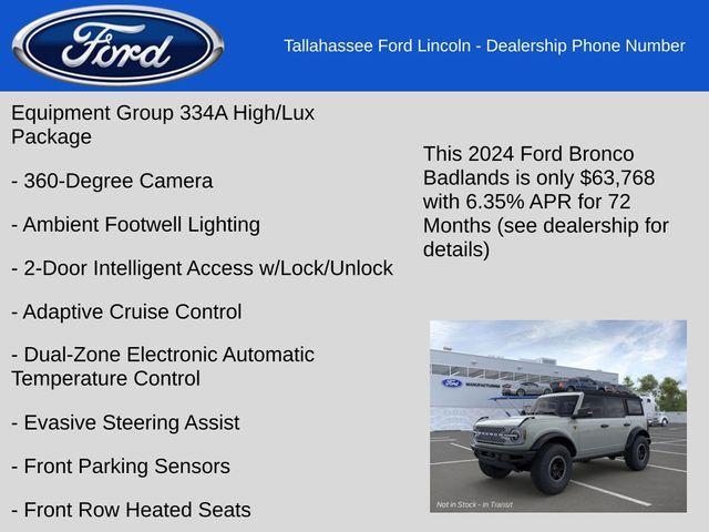 new 2024 Ford Bronco car, priced at $63,768