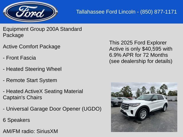 new 2025 Ford Explorer car, priced at $40,595