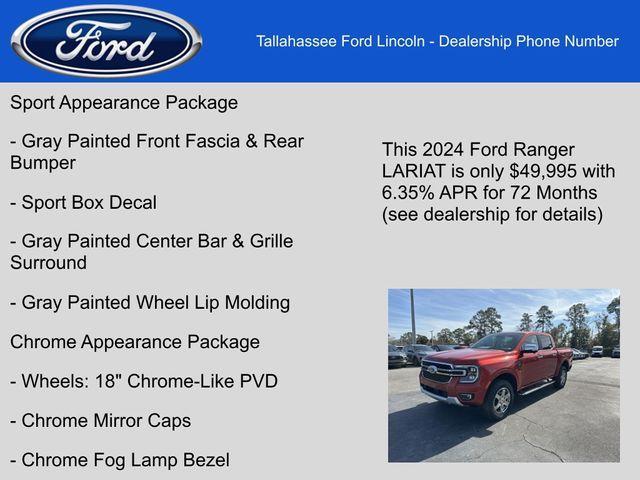 new 2024 Ford Ranger car, priced at $49,995