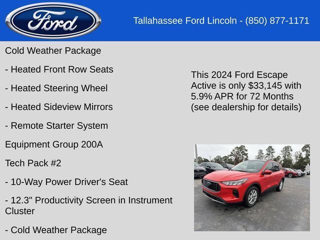 new 2024 Ford Escape car, priced at $27,645