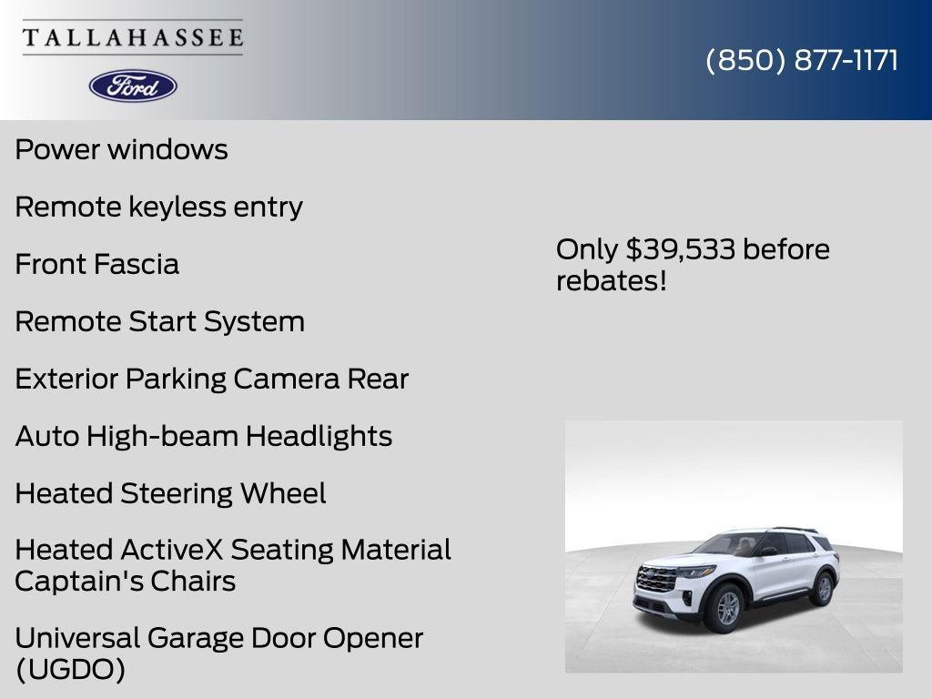 new 2025 Ford Explorer car, priced at $41,533