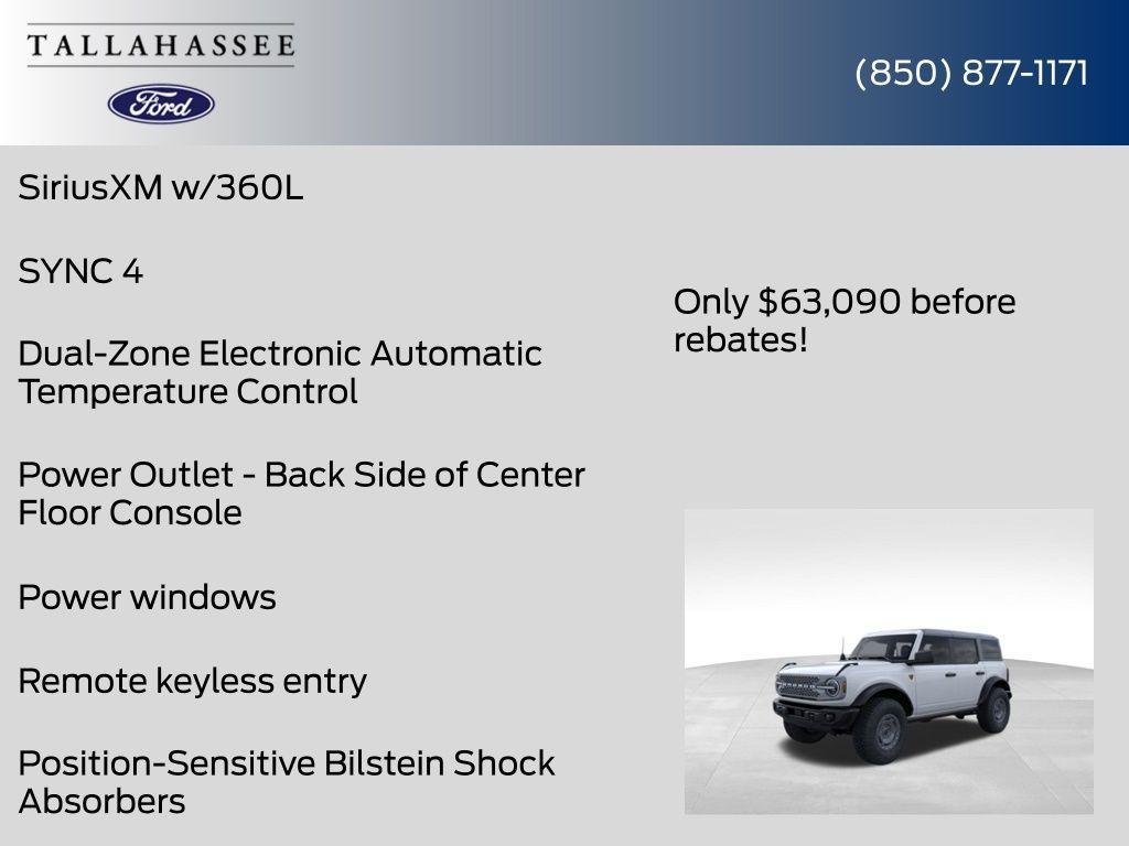 new 2025 Ford Bronco car, priced at $61,090