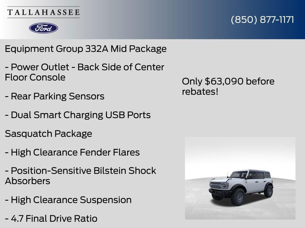 new 2025 Ford Bronco car, priced at $61,090