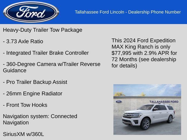 new 2024 Ford Expedition Max car, priced at $77,995