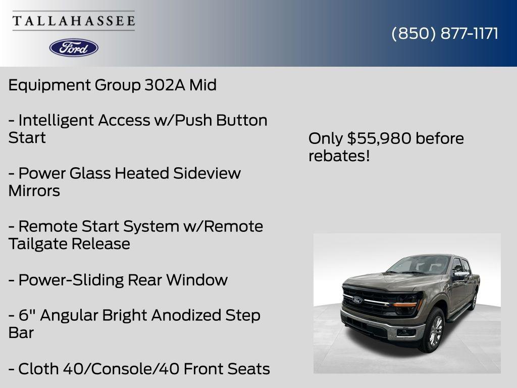 new 2025 Ford F-150 car, priced at $55,980
