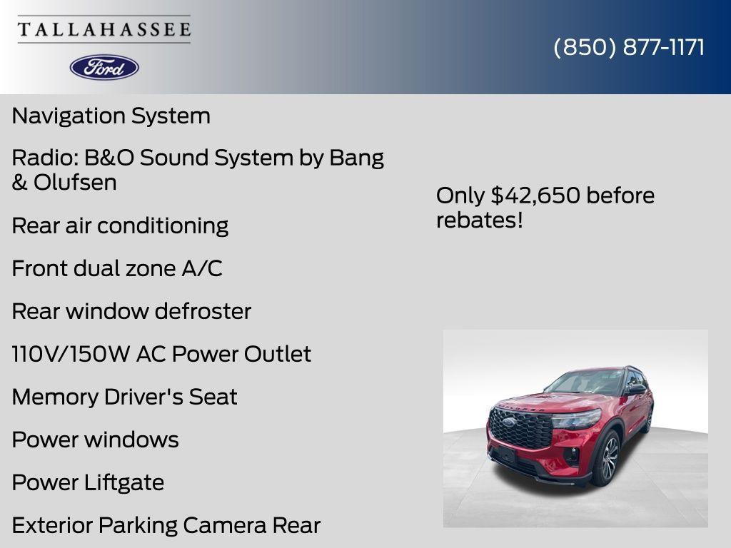 new 2025 Ford Explorer car, priced at $42,650