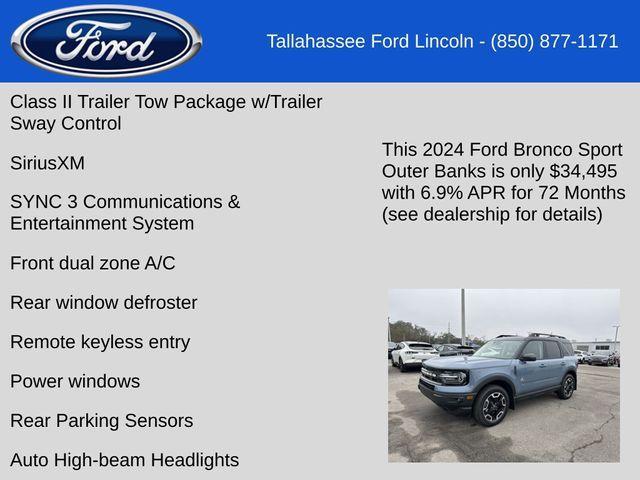 new 2024 Ford Bronco Sport car, priced at $34,495