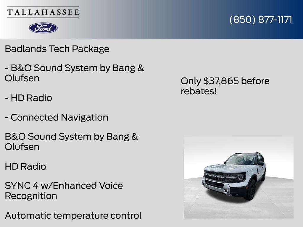 new 2025 Ford Bronco Sport car, priced at $37,865
