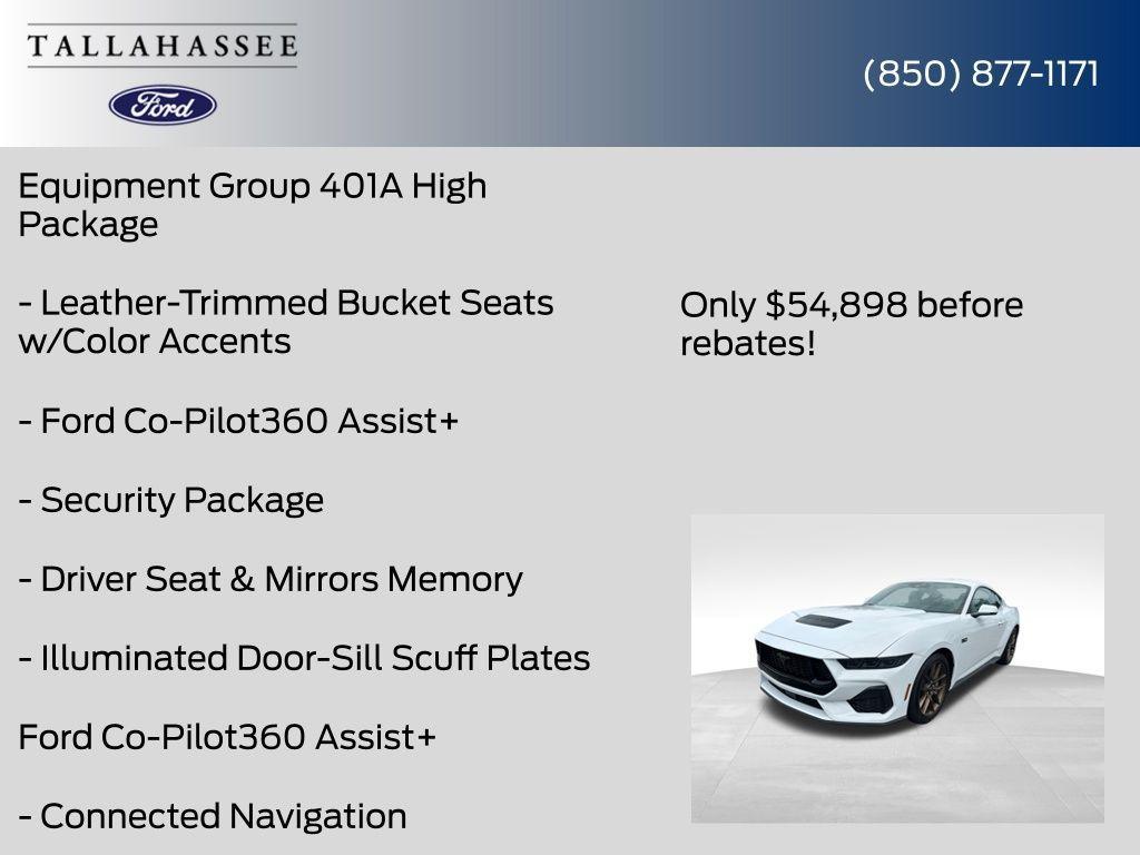 new 2025 Ford Mustang car, priced at $50,398
