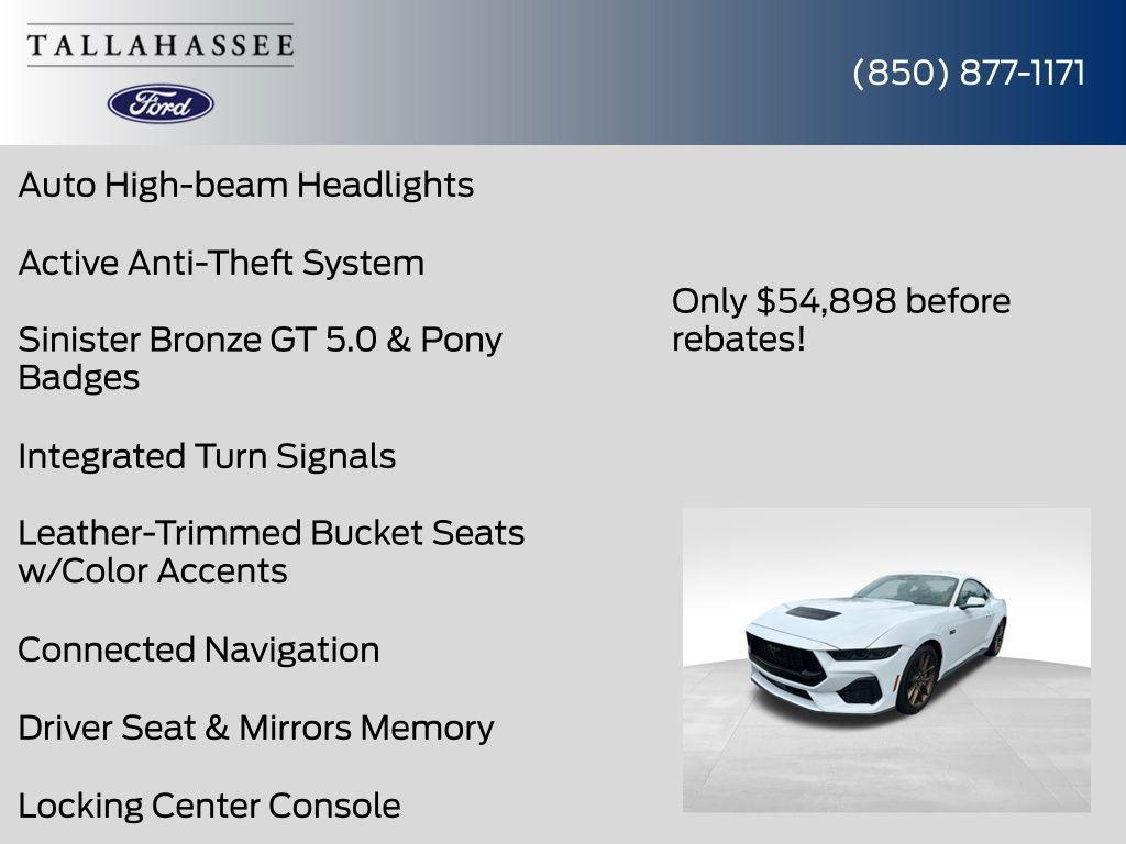 new 2025 Ford Mustang car, priced at $50,398