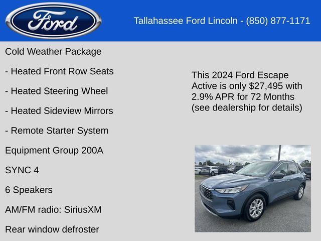 new 2024 Ford Escape car, priced at $27,495