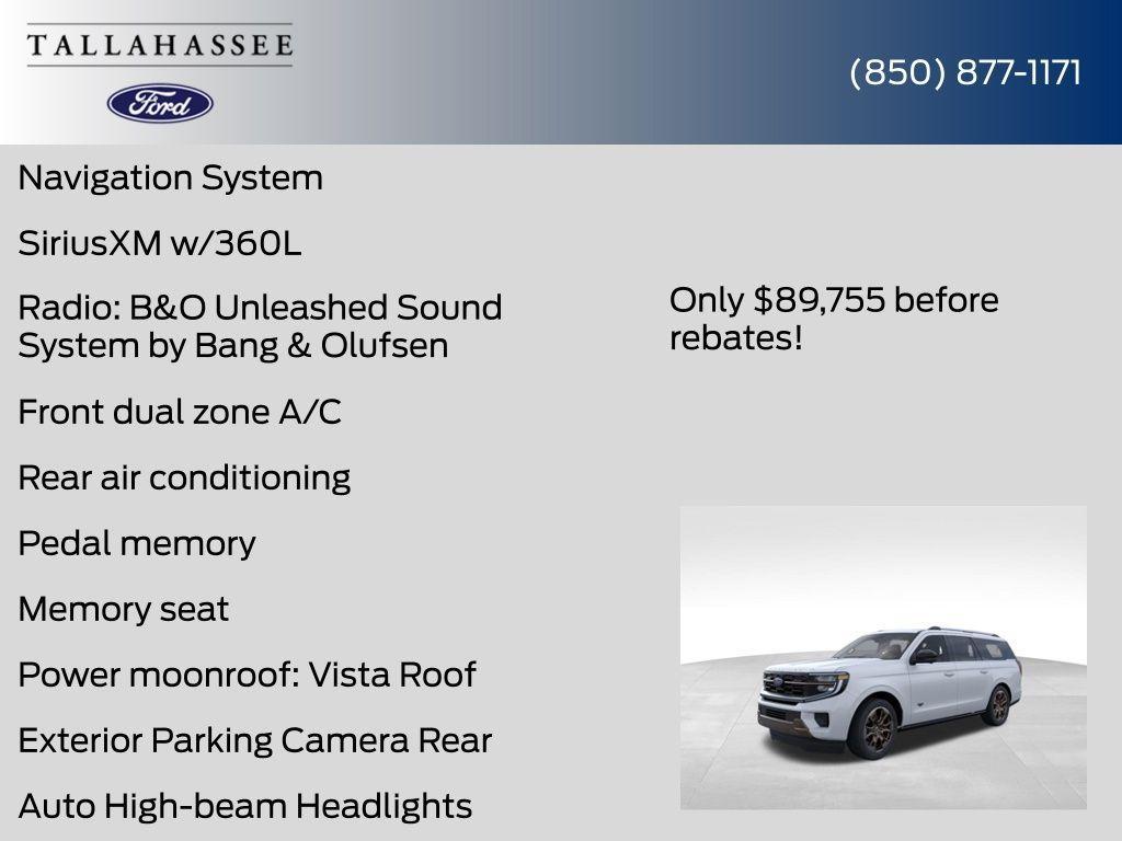 new 2025 Ford Expedition Max car, priced at $89,755
