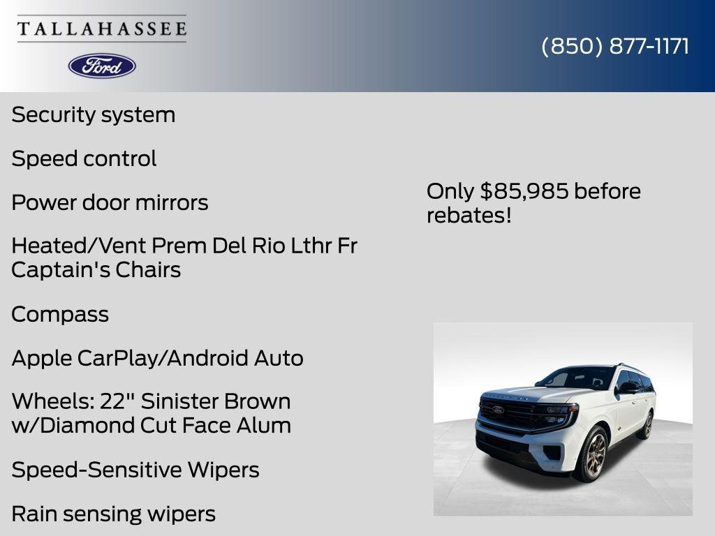 new 2025 Ford Expedition Max car, priced at $85,985