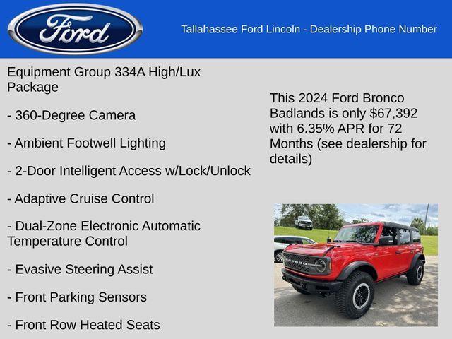 new 2024 Ford Bronco car, priced at $63,392