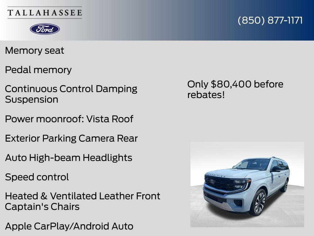 new 2025 Ford Expedition Max car, priced at $80,400