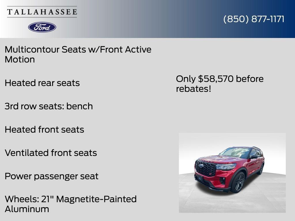 new 2025 Ford Explorer car, priced at $57,070