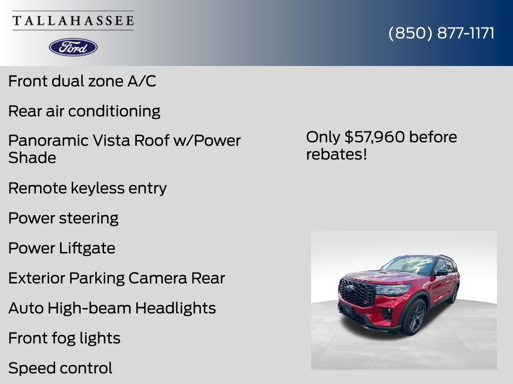 new 2025 Ford Explorer car, priced at $56,460