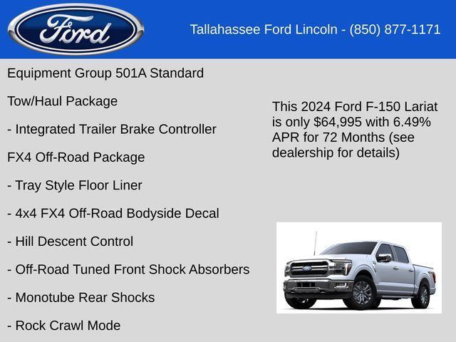 new 2024 Ford F-150 car, priced at $64,995