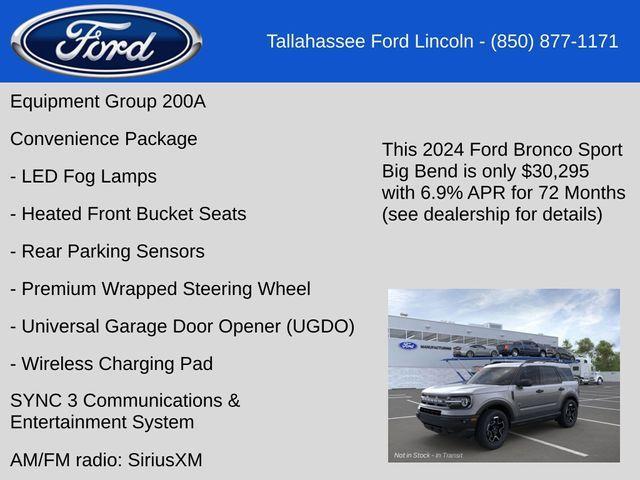 new 2024 Ford Bronco Sport car, priced at $30,295