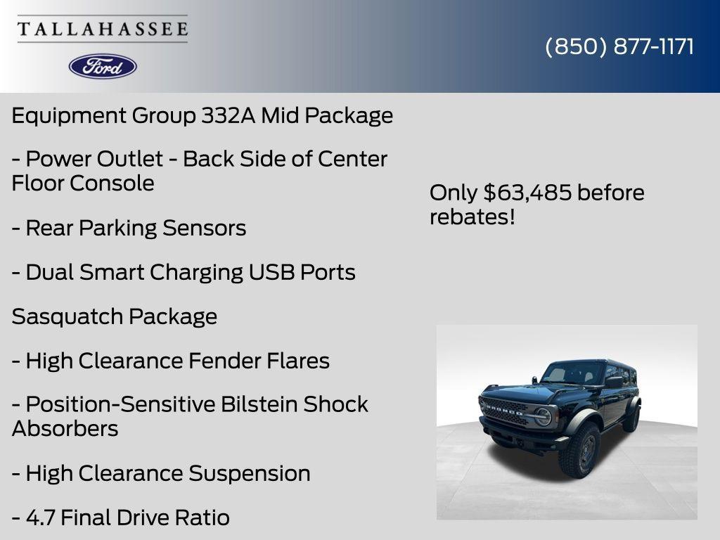 new 2025 Ford Bronco car, priced at $61,485