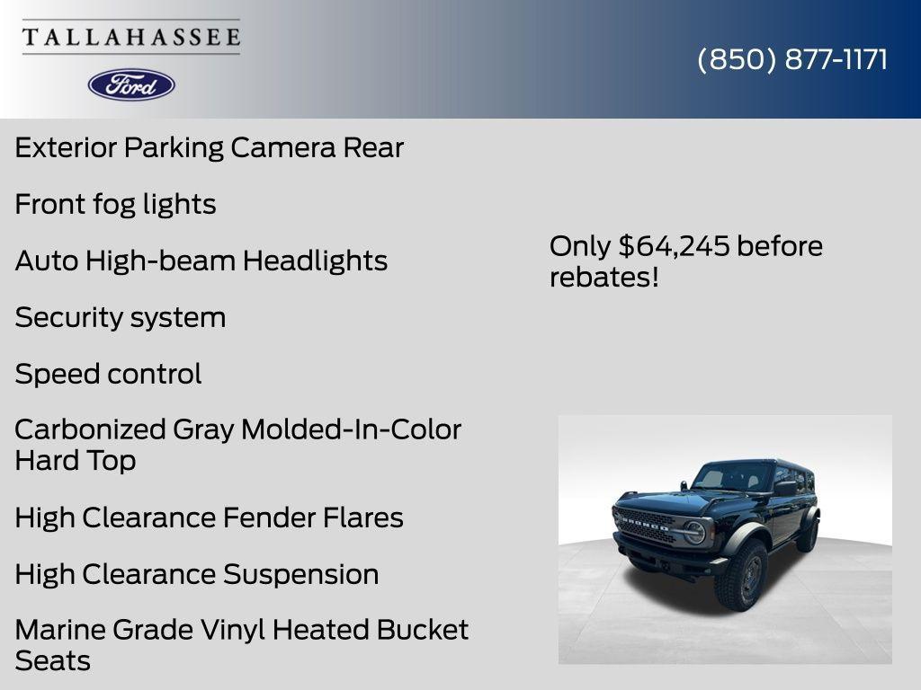 new 2025 Ford Bronco car, priced at $64,245