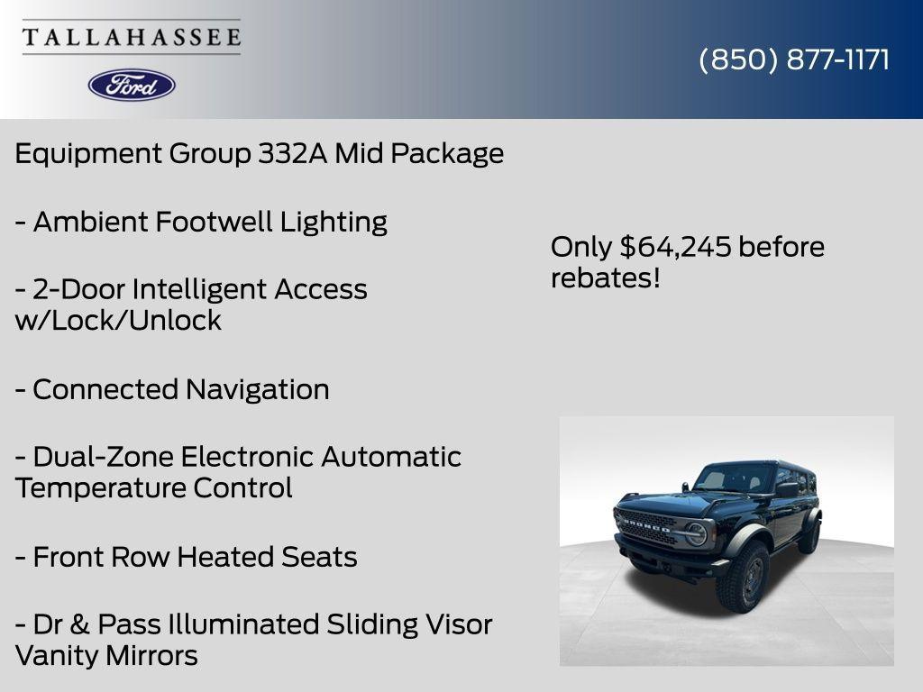 new 2025 Ford Bronco car, priced at $64,245
