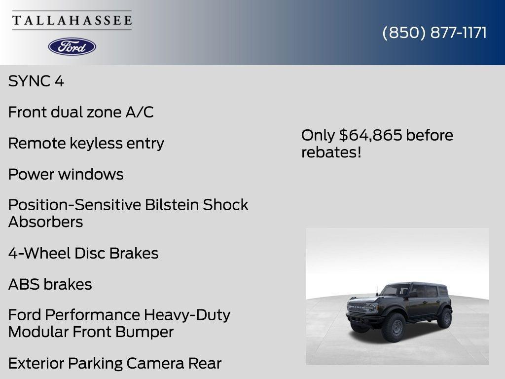 new 2025 Ford Bronco car, priced at $63,365