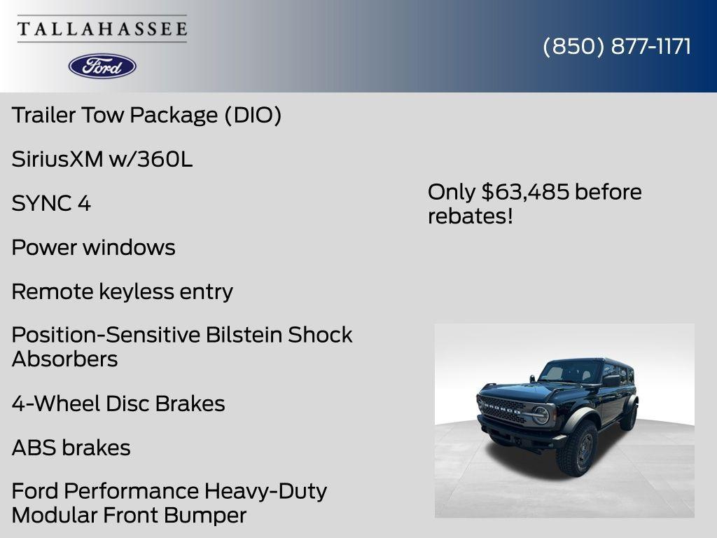 new 2025 Ford Bronco car, priced at $61,485