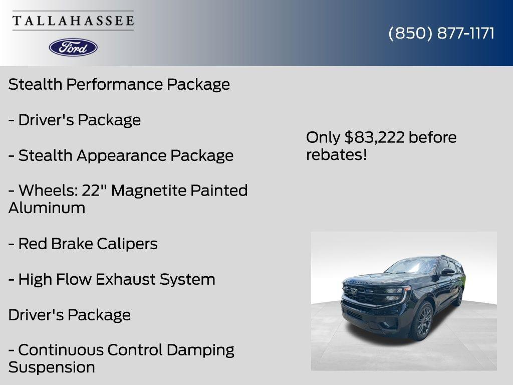 new 2025 Ford Expedition Max car, priced at $83,222