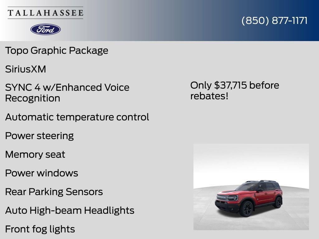 new 2025 Ford Bronco Sport car, priced at $37,715