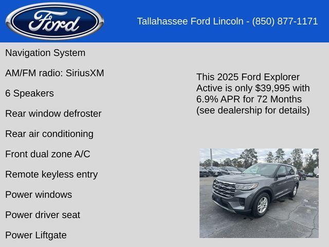 new 2025 Ford Explorer car, priced at $38,745