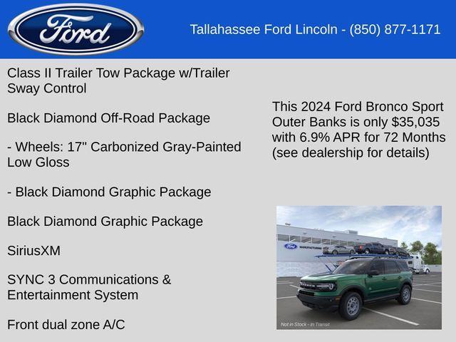 new 2024 Ford Bronco Sport car, priced at $35,035