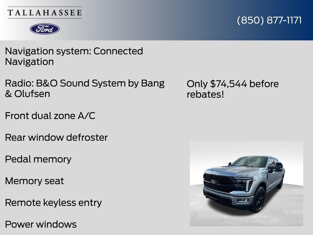 new 2025 Ford F-150 car, priced at $74,544