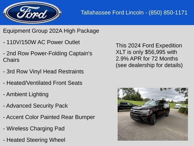 new 2024 Ford Expedition car, priced at $56,995