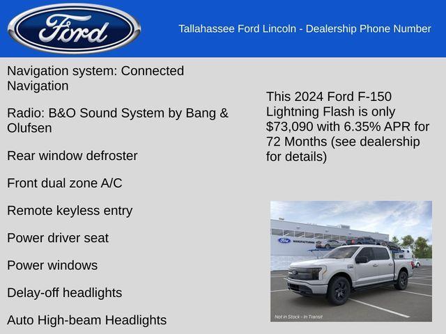 new 2024 Ford F-150 Lightning car, priced at $73,090