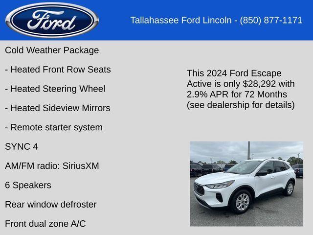 new 2024 Ford Escape car, priced at $28,292