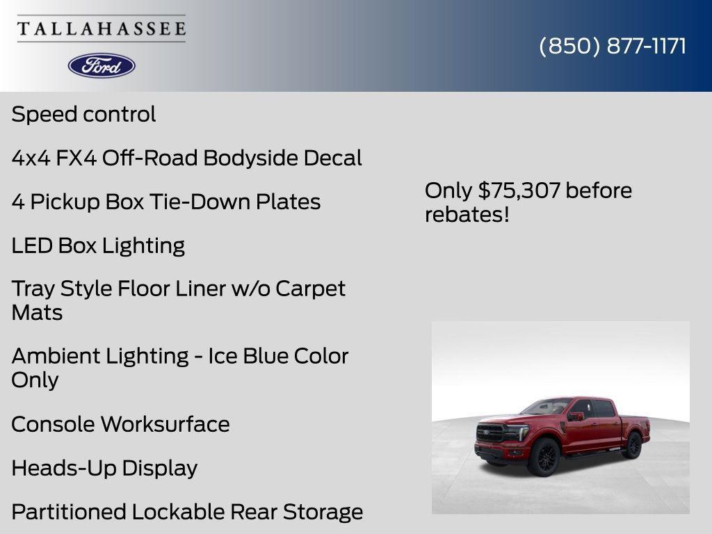 new 2025 Ford F-150 car, priced at $75,307