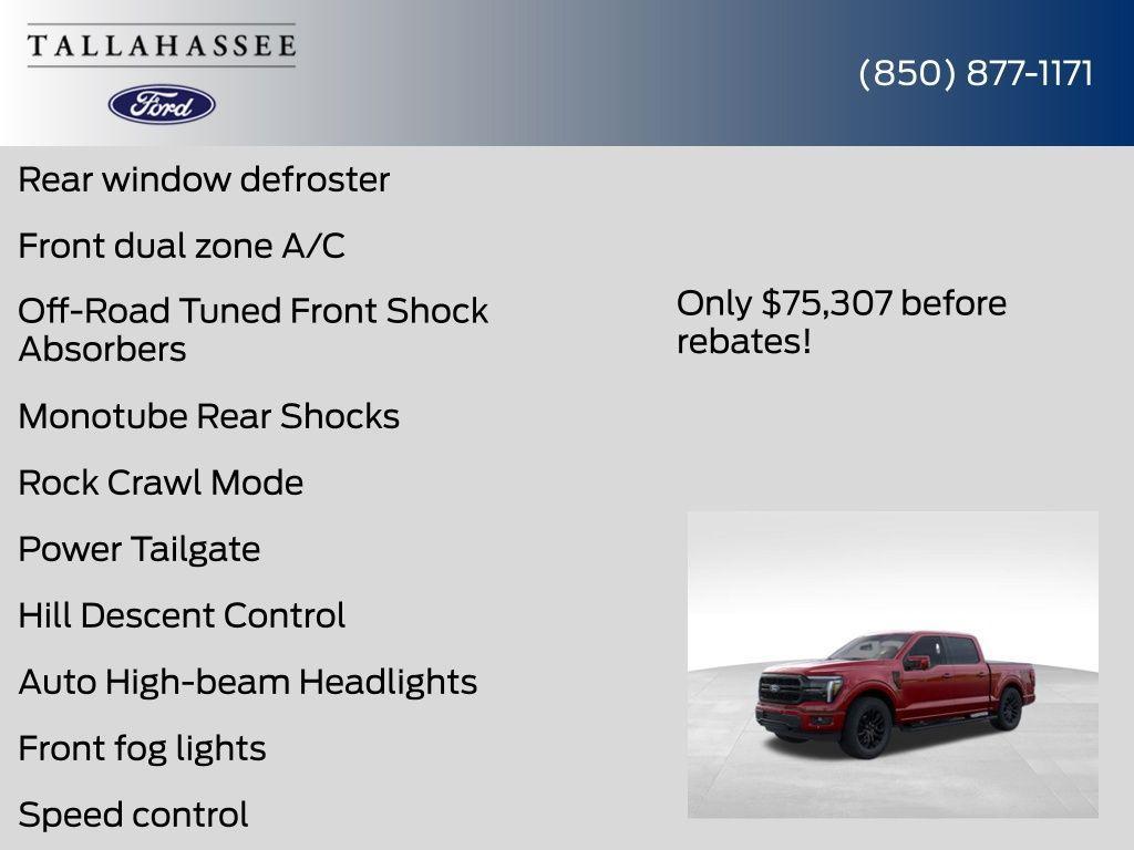 new 2025 Ford F-150 car, priced at $75,307