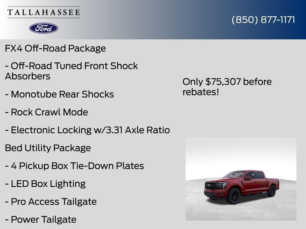 new 2025 Ford F-150 car, priced at $75,307
