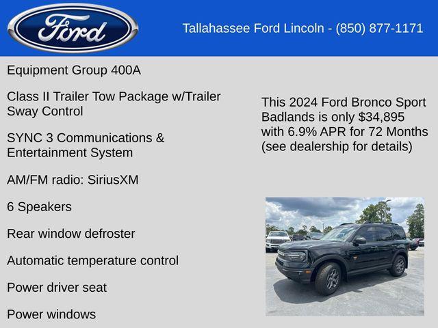 new 2024 Ford Bronco Sport car, priced at $33,995