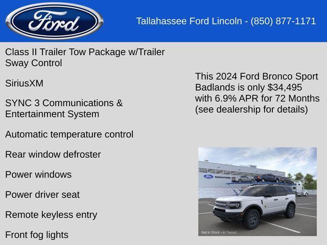 new 2024 Ford Bronco Sport car, priced at $34,495