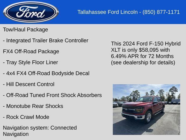 new 2024 Ford F-150 car, priced at $58,095