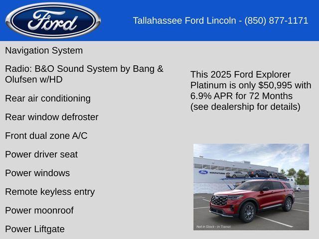 new 2025 Ford Explorer car, priced at $50,995