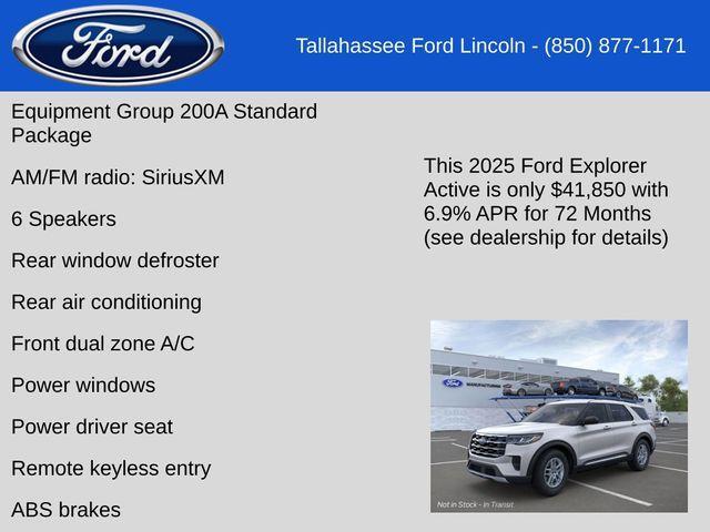 new 2025 Ford Explorer car, priced at $41,850