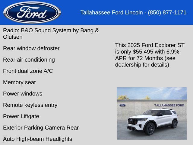 new 2025 Ford Explorer car, priced at $55,495