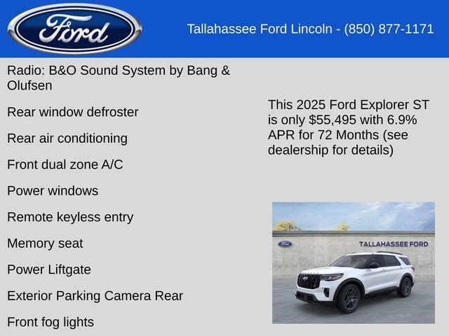 new 2025 Ford Explorer car, priced at $54,245